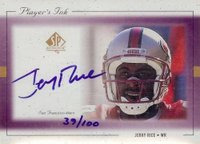 1999 SP Authentic Player's Ink #JR-A Jerry Rice Level 2 Football Card