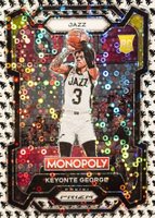 2023 Panini Prizm Monopoly #87 Keyonte George Monopoly Man Black and White Basketball Card