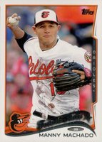 2014 Topps #24 Manny Machado No Sparkle on Finger Baseball Card