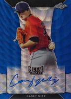 2018 Leaf Metal Draft Autograph #BACM1 Casey Mize Blue Wave Baseball Card