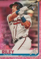 2019 Topps Chrome Update  #37 Austin Riley Pink Refractor Baseball Card