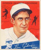 1934 Goudey World Wide Gum  #59 Gordon (Mickey) Cochrane Baseball Card