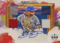 2020 Panini Diamond Kings Quad Materials #DKQBB Bo Bichette Signature Baseball Card