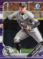 2019 Bowman Draft #BDC100 Andrew Vaughn Chrome-No Ball-Purple Refractor Baseball Card