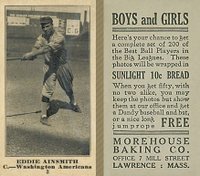 1916 Morehouse Baking #3 Eddie Ainsmith Baseball Card