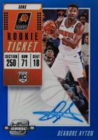 2018 Panini Contenders Optic  #111 DeAndre Ayton Two Hands on Ball-Autograph-Blue Basketball Card