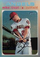 2020 Topps Heritage #466 Mike Trout Chrome-Refractor Baseball Card