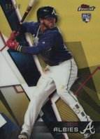 2018 Finest  #103 Ozzie Albies Gold Refractor Baseball Card