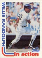 1982 Topps #570 Willie Randolph In Action Baseball Card