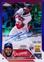 2023 Topps Chrome Rookie Autograph #RAMH Michael Harris II Purple Baseball Card