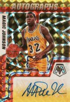 2021 Panini Mosaic Autographs Mosaic #AMMJO Magic Johnson Fusion Red/Yellow Choice Basketball Card