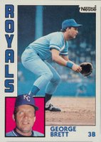 1984 Topps Nestle Hand Cut #500 George Brett Baseball Card