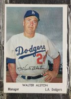 1960 Bell Brand Dodgers # Walt Alston Cello Pack Baseball Card