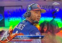 2018 Topps Chrome #72 Ozzie Albies Wearing Headset-Refractor Baseball Card