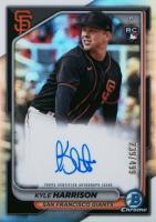 2024 Bowman Chrome Rookie Autographs #CRAKH Kyle Harrison Refractor Baseball Card