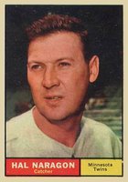 1961 Topps #92 Hal Naragon Baseball Card