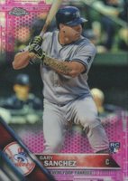 2016 Topps Chrome #143 Gary Sanchez Pink Refractor Baseball Card