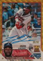 2023 Topps Chrome Rookie Autograph #RAMH Michael Harris II Gold Wave Baseball Card