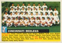 1956 Topps #90gL Cincinnati Redlegs Left-Gray back Baseball Card