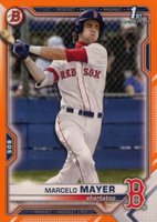 2021 Bowman Draft #BD174 Marcelo Mayer Orange Baseball Card