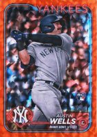 2024 Topps Update #US325 Austin Wells Orange Crackle Foil Board Baseball Card