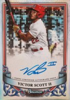 2024 Bowman Sterling Prospect Autographs #PAVS Victor Scott II Refractor Baseball Card