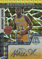 2021 Panini Mosaic Autographs Mosaic #AMMJO Magic Johnson Black/Gold Choice Basketball Card
