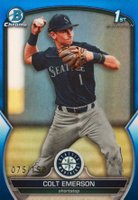 2023 Bowman Draft #BDC42 Colt Emerson Chrome-Blue Baseball Card