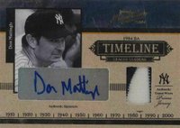 2004 Playoff Prime Cuts Timeline Dual League Leaders Material #TL-8 Don Mattingly/Tony Gwynn Signature Baseball Card