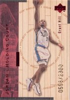 1998 Upper Deck Hardcourt Jordan Holding Court #J8 Grant Hill/Michael Jordan Red Basketball Card