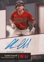 2024 Topps Museum Collection Archival Autographs #AACCA Corbin Carroll Pink Sapphire Baseball Card