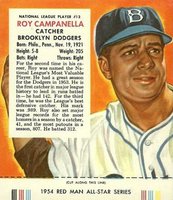 1954 Red Man Tobacco #13 Roy Campanella Baseball Card