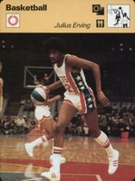 1977 Sportscaster #03-15 Julius Erving Japan Basketball Card