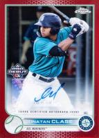 2022 Topps Pro Debut #PDC138 Jonatan Clase Autograph-Chrome-Red Refractor Baseball Card