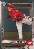 2021 Bowman Draft #BDC8 Andrew Abbott Chrome Baseball Card
