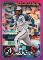 2024 Topps Chrome #250 Ronald Acuna Jr. Pink Refractor Baseball Card