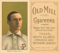 1909 White Borders Old Mill #140 Mickey Doolin Portrait-Correct spell Doolan Baseball Card