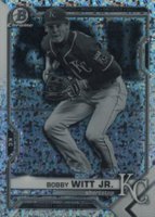 2021 Bowman Chrome Prospects #BCP193 Bobby Witt Jr. Black/White Mini Diamond Refractor Baseball Card