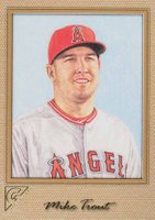 2017 Topps Gallery #1 Mike Trout Canvas Baseball Card