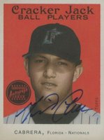 2004 Topps Cracker Jack #226 Miguel Cabrera Mini Autograph Baseball Card