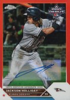 2023 Topps Pro Debut #PDC7 Jackson Holliday Chrome Autograph-Red Baseball Card