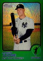 2022 Topps Heritage #44 Aaron Judge Chrome-Green Refractor Baseball Card
