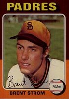 1975 Topps #643 Brent Strom Baseball Card