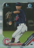 2019 Bowman Chrome Prospects #BCP209 Brayan Rocchio Refractor Baseball Card