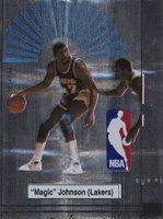 1989 Spanish Chicle Metalica  # Magic Johnson Action Basketball Card