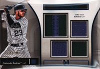 2024 Topps Museum Collection Single-Player Primary Pieces Quad Relics #KB Kris Bryant Sapphire Baseball Card