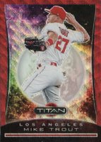 2020 Panini Chronicles Titan #9 Mike Trout Ruby Wave Baseball Card