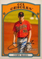 2021 Topps Heritage Minor League Real One Autographs #ROACM Coby Mayo Baseball Card