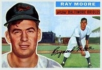 1956 Topps #43 Ray Moore White Back Baseball Card