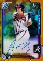 2015 Bowman Chrome Draft Pick Autograph #BCAARI Austin Riley Gold Refractor Baseball Card